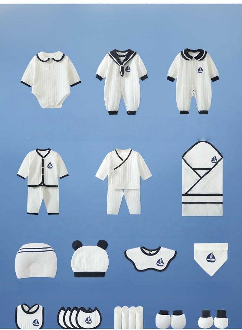 MIXDE 26 pieces of baby clothing set, newborn gift box, spring and summer newborn baby supplies collection, newborn full moon meeting gift - Image 3